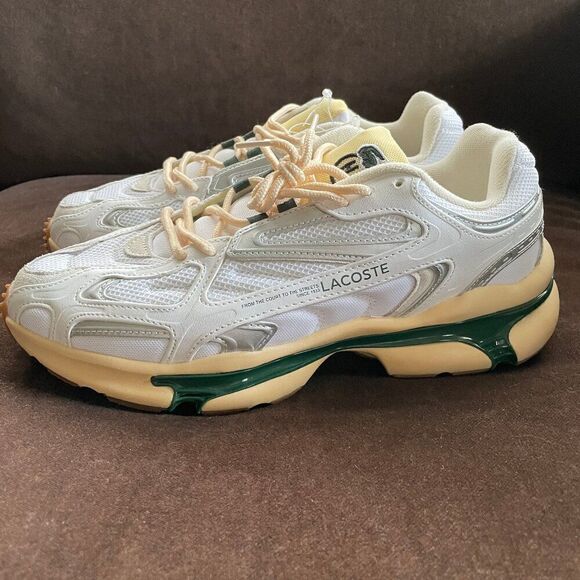 NEW Highsnobiety X Lacoste Sneakers Trainer L003 2K24 White/Eggshell/Green 10.5